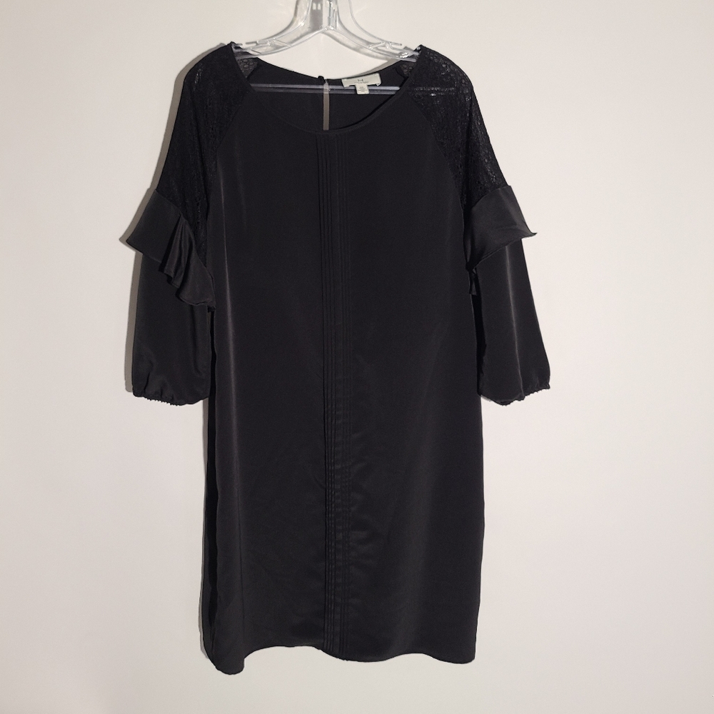 Halston Black Midi Dress Women's Size Large
